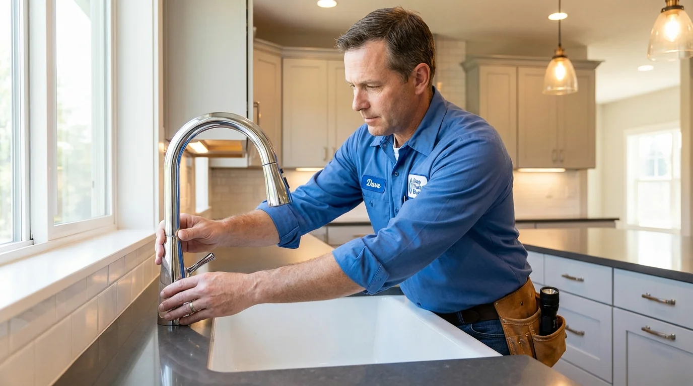 Kitchen faucet installation by Johns Plumbing LLC in West Milford