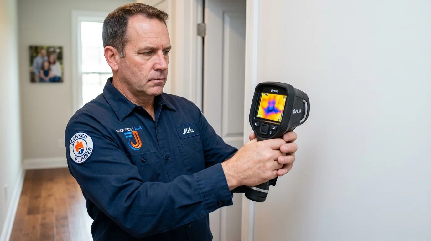 Thermal imaging leak detection by Johns Plumbing LLC in West Milford
